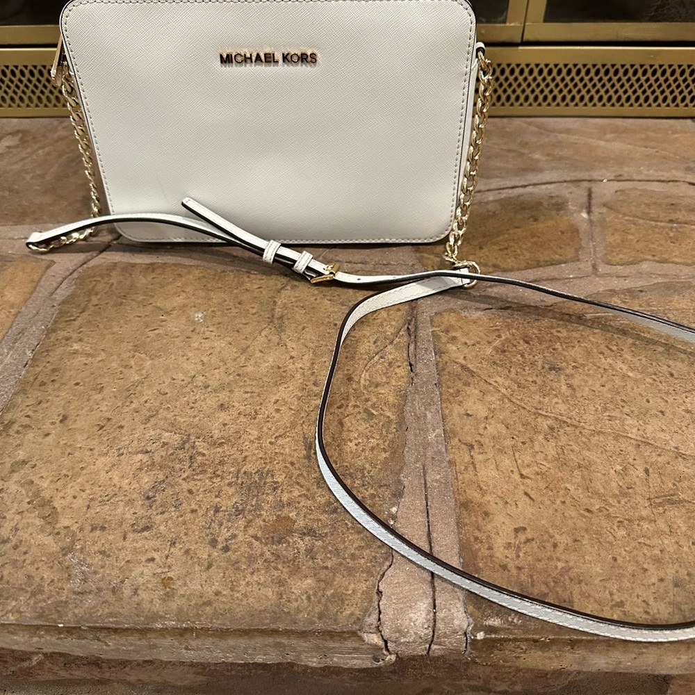 Michael Kors White Crossbody Bag